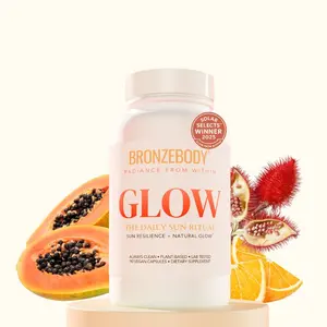 Bronzebody Daily Photonutrition 1 Month Supply Sun Resilience Natural Glow with Beta Carotene Lycopene Astaxanthin Urucum Vitamin C for Hydration Antioxidant Support 90 Vegan Capsules