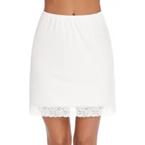 Half Slips for Women Underskirt Short Lace Trim Above Knee Half Slip