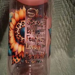 16oz pink plastic tumbler