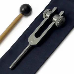 528 Hz MI Weighted Solfeggio Tuning Fork For Healing - Love Frequency 528hz - Sound Healing and Biofield Harmonization - Sound Therapy Tools, Sound Healing Instruments - Earthy Gray