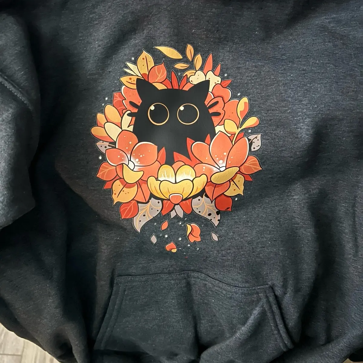 Fall kitty hoodie