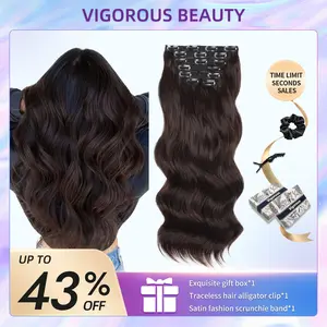 Vigorous Hair Extensions 4PCS & 6PCS & 7PCS  Clip in Hair Extensions Soft and Natural Synthetic Hair Pieces for Thinning Hair Women