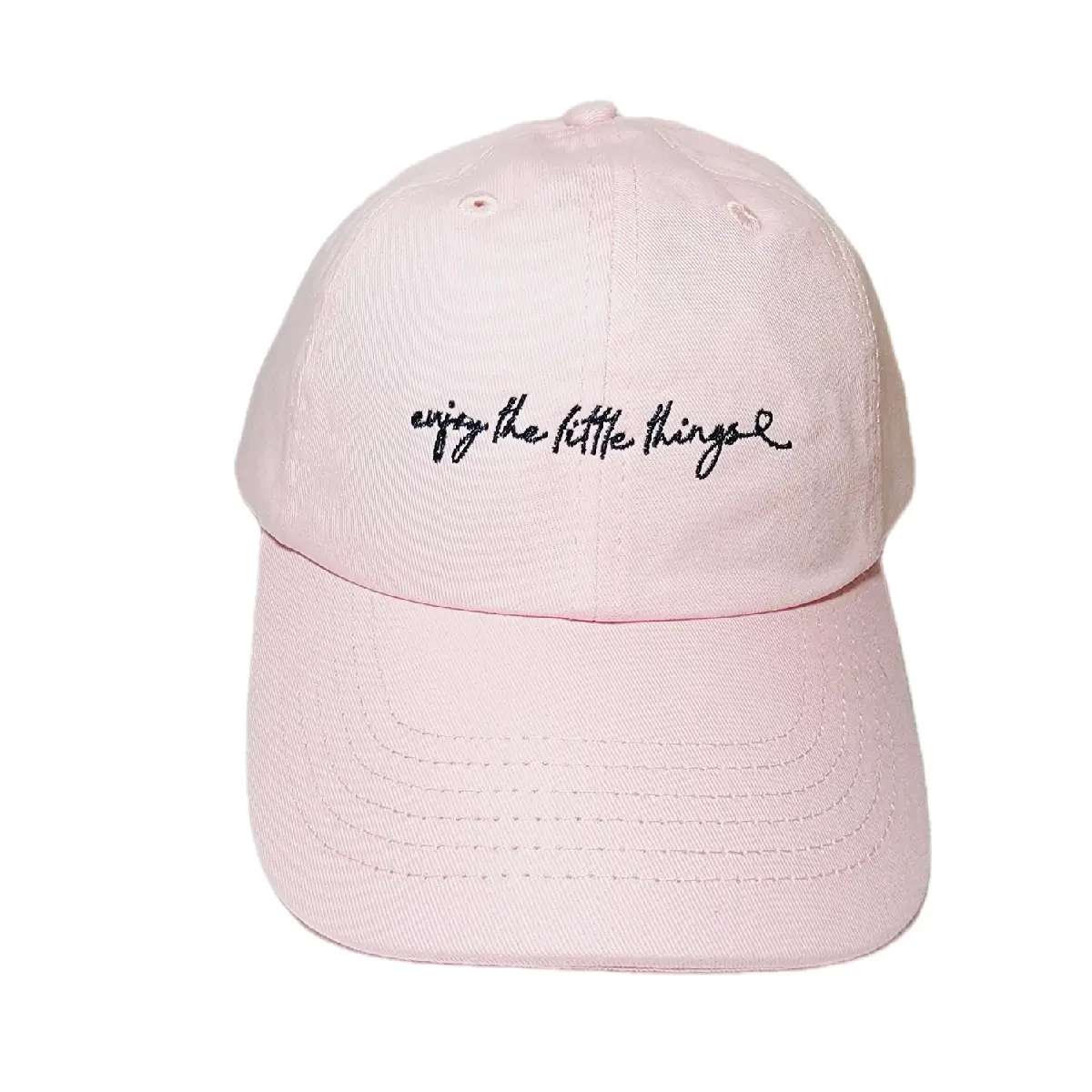 "'Enjoy the Little Things' Unisex 100% Cotton Unstructured Direct Embroidery Baseball Cap - Adjustable, Quick-Drying, All-Seasons, Casual Loose Fit, Curved Bill, Breathable, Running, Sports & Outdoor Accessories, Men's Accessories, Male, Spot Clean"