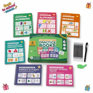 Back to School Learning Kit for Preschool Kids | Reusable Magic Writing Practice Books with Disappearing Pen, Alphabet Numbers Math Drawing Activities, Kindergarten Educational Materials, Classroom Activity Supplies, Montessori Learning Toy Ages 3-6
