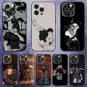 Toji Fushiguro Jujutsu Kaisen Smartphone Cellphone Handheld Casing Accessories, Black Soft Phone Case for iPhone 17, 16, 15, 14, 13, 12, 11 (Pro, Max, Plus, E), SE4, Air, Mini