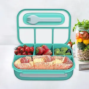 Bento Box for Boy and Girl, Lunch Box, Lunch Box Containers with 4 Compartments, Best Gift