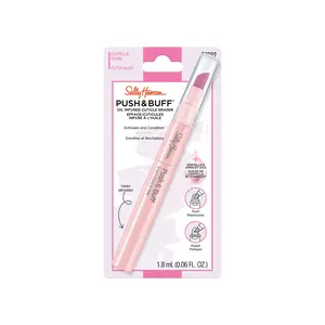 SALLY HANSEN 2-in-1 Push & Buff Cuticle Pen, Gentle Nail Care Manicure Tool, Nourishing Remover That Exfoliates, Polishes and Smooths