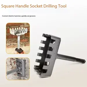 Large Square Hole Punch Tool, Durable Metal Construction, Easy-To-Use Design, Ideal for DIY Projects, Home Improvement Tasks