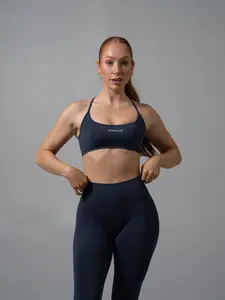 Amplify Open Back Bra - Dusty Navy