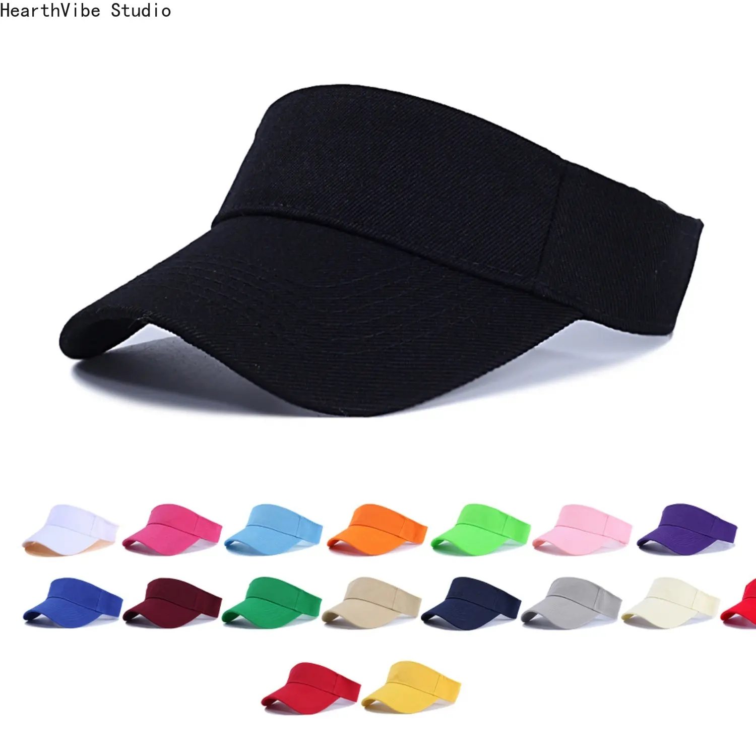 Outdoor Sports Hat Summer Sun Hat Men Women Cotton Adjustable Visor UV Protection Top Empty Solid Sport Tennis Golf Running Hat,summerwins