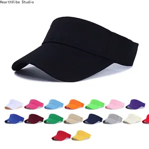 Outdoor Sports Hat Summer Sun Hat Men Women Cotton Adjustable Visor UV Protection Top Empty Solid Sport Tennis Golf Running Hat