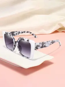 Leopard Print and Solid Color Oversized Sunglass Frames, Fashionable Comfortable Glasses for Women, Outdoor Activities, Parties, Travel, Driving, Fishing