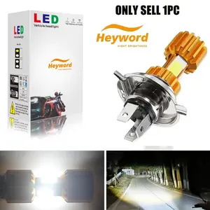 Motorcycle LED Light Model P15D  BA20D H4 9-36V White And Yellow Light/White Light Upgraded Super Bright LED Chip for All-Around Bright Illumination High Brightness Motorcycle Light Motorcycle Accessory Light
