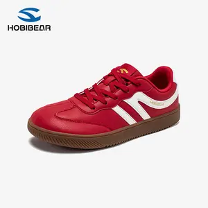 HOBIBEAR Leather Barefoot Shoes for Women Men Zero Drop Sole Wide Toe Box Walking Sneakers