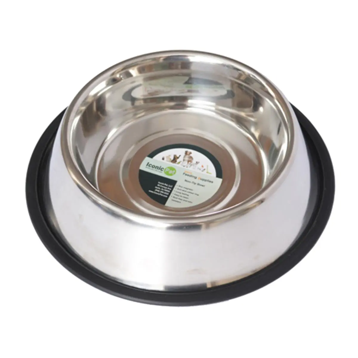 212 MAIN Stainless Steel Pet Bowl - 8oz (1 Cup Capacity), Odor-Free, Non-Skid to Prevent Slide, Sparkling Shine, for Dogs or Cats, Prevents Slide