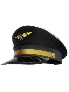 Captain Hat Role Play Flight Attendant Uniform Hat, Vintage Style, Perfect for Music Festivals, Beach Parties, Yacht Events, Halloween, Christmas