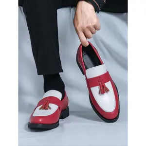 Men's Fashionable Patchwork Design Slip on Loafers, Casual Comfortable Pointed Toe Flat Shoes for Party, Daily Clothing Decor for Men, Footwear