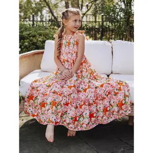 Beach Dress - Glowing Pink Flowers
