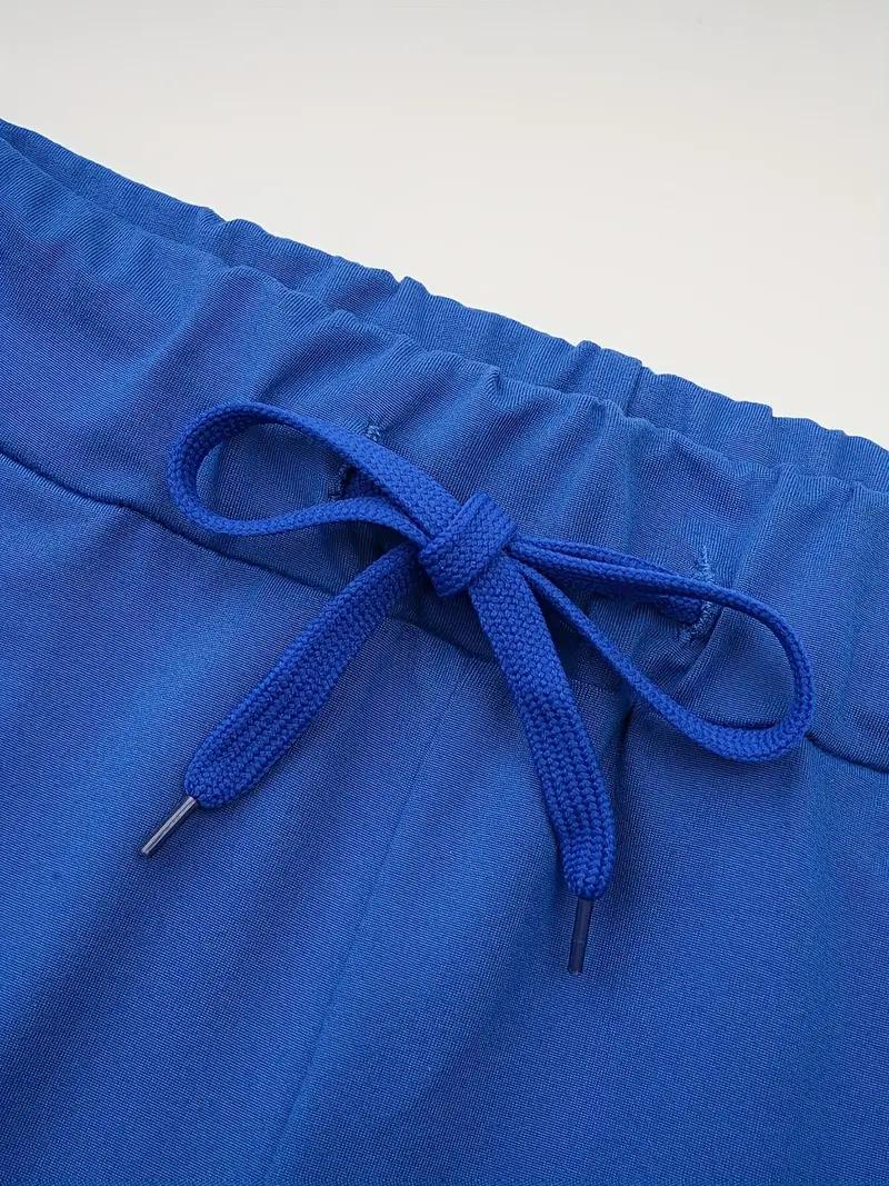 5pcs Women's Lightweight Capri Pants with Drawstring Waist - Loose Fit Casual Trousers, Mid-Stretch Machine-Washable Fabric, Solid Colors for Spring & Summer Casual Attire, Capri Leggings, Comfortable, Nontransparent Material