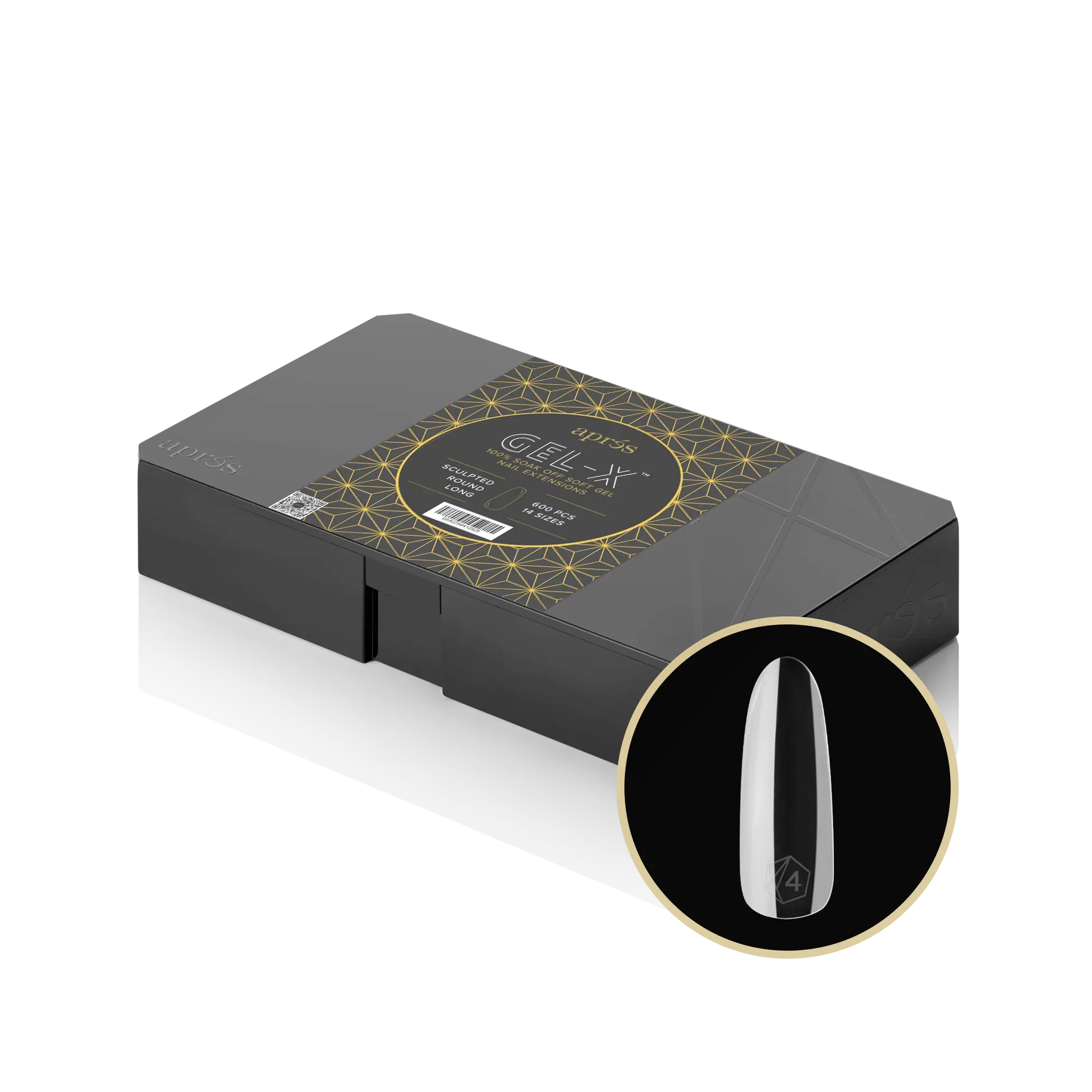 APRES Gel-X Sculpted Round Long 2.0 Box of Tips 14 sizes