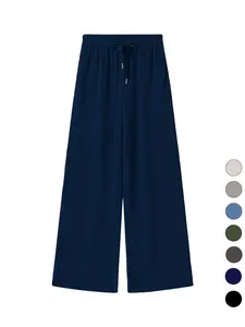 Women's Fashion Ribbed Knit Straight Leg Pants, Fall & Winter Long Trousers, Stylish Casual Wear, Comfortable and Warm