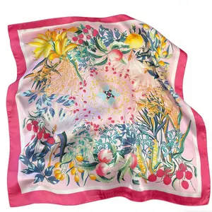 【WhyWait】Silk Square Scarf 27.5in Fashion Satin Scarf Boho Chic Hean, Neck, Bag Scarf Gift for Women scarf head wrap female Summer vibe