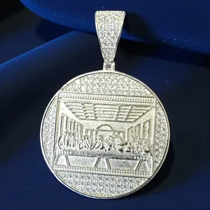 925 Sterling Silver Last Supper Pendant – 4 cm