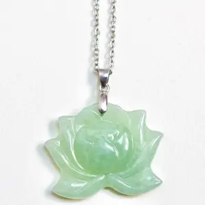 Lotus Jade Necklace, Lotus Jade Pendant