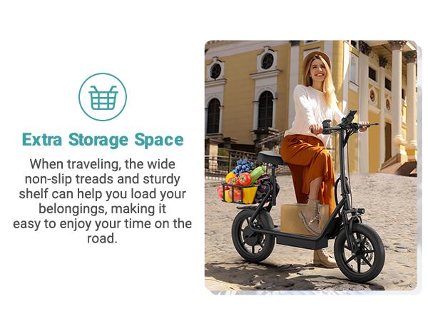 【AOVOPRO- VOLTVOGUE】 Electric Scooter, Peak Power 750W, Top Speed 22 mph, 10.5-22.5Ah, Driving Range 20-60 Miles, Rear Disc Brake + Electronic Brake, 14-inch Inflatable Tires.