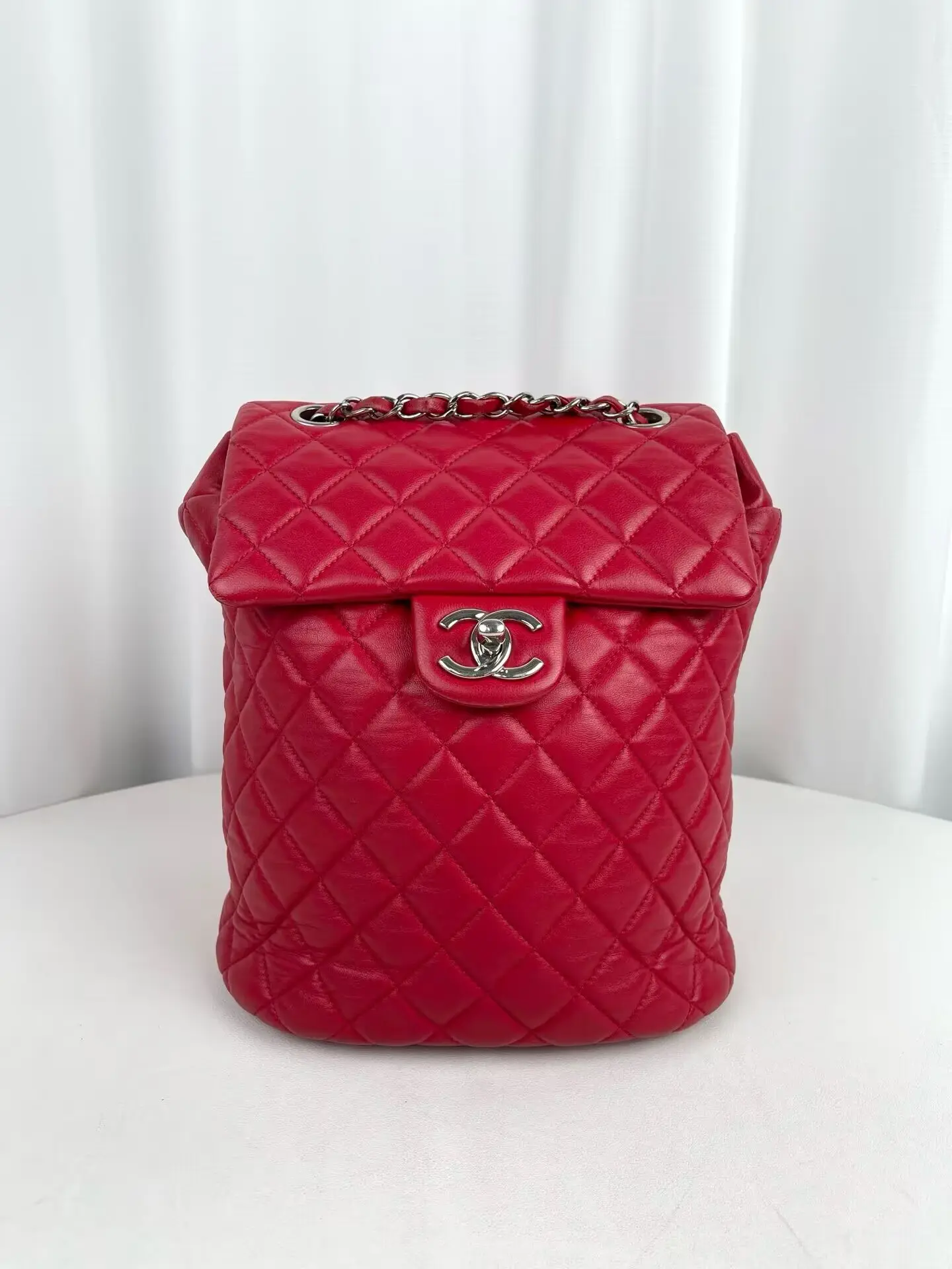 Pre-owned CHANEL CC Red Backpack