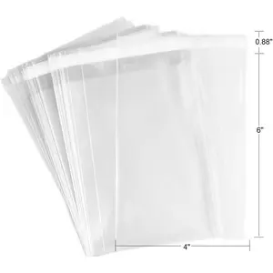 N'ice Packaging 100 count 4x6 2Mil Clear Flat Cello / 4"x6" Cellophane Bags Good for Candies, Cookies, Bakery Goods, Soap, Other Goodie