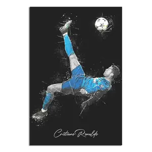 Football Stars Cristiano Ronaldo Poster Picture Art Print on Canvas Home Room Decor Mural