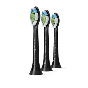 Philips Sonicare Diamondclean Replacement Toothbrush Heads, HX6063/95, Brushsync Technology, Black 3-pk