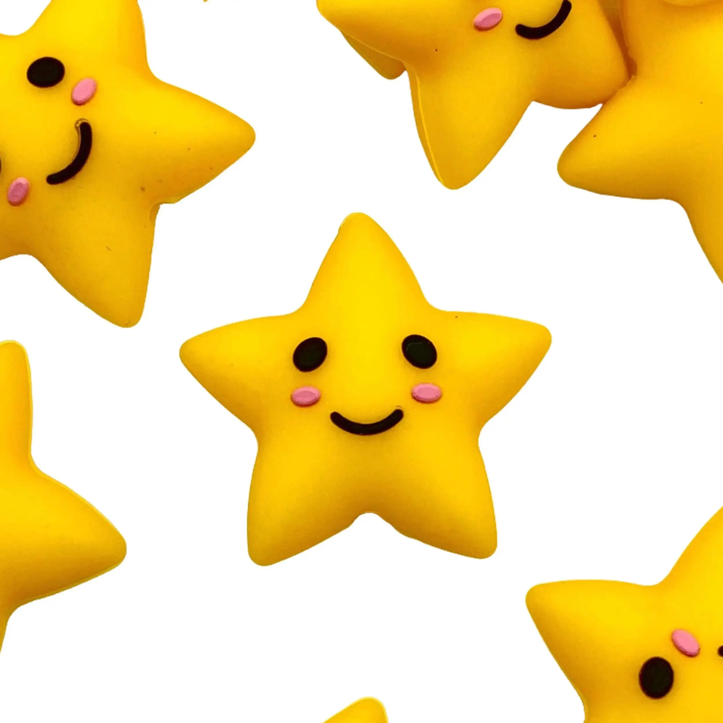 1pc Super Star 3D Silicone Focal Beads - Star Shape DIY for Beaded Pens Crafting Supplies for School