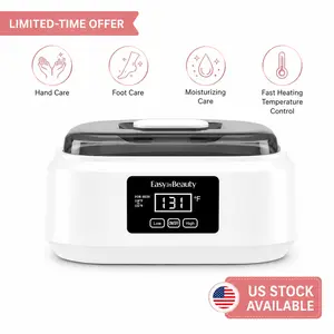 Paraffin Wax Warmer Kit 3000ml with 6 Rose Wax Packs, Touchscreen Temperature Control Spa Machine for Hands, Feet & Body, At-Home Heat Therapy for Smooth Skin Care