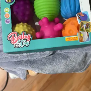 Baby Sensory Ball Toy Set, 6 PCS Soft Textured Grasping & Touch Training Balls, Perfect Gift for Babies