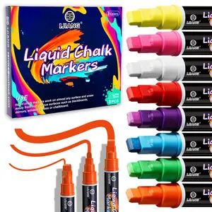 Jumbo Liquid Chalk Markers Pens, Dry Erase & Wet Erase Neon Chalk Marker Pen with 10mm 3 in 1 Nib Thick Wide Tips for Glass, Window, Cars, Mirror, Chalkboard, Whiteboard, Blackboard Signs