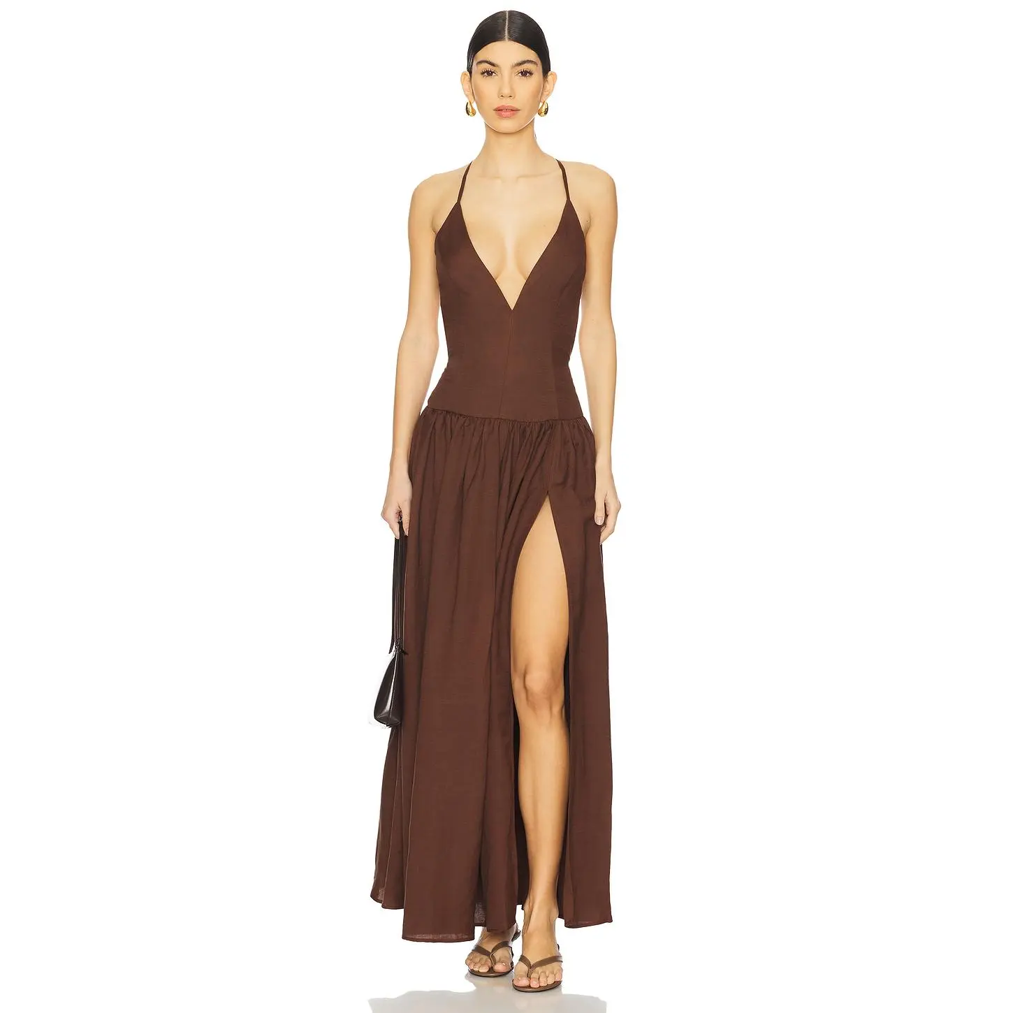 Tularosa Saylor Maxi Dress in Chocolate Brown