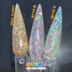 Gold Flakes - Iridescent Flakes - Unicorn Flakes glitter acrylic powder for dipping and sculpting