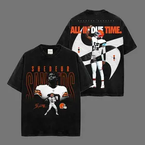 Shedeur Sanders 12 All In Due Time Dawg Pound T Shirt  Heavyweight Football Tee Coach Prime Army Shirt Game Day Outfit For Men and For Women Sweatshirt Hoodie