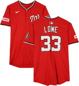 Nathaniel Lowe Washington Nationals Game-Used #33 Red Jersey vs. Detroit Tigers on July 2, 2025 - Game Two of Doubleheader - Fanatics Authentic Certified