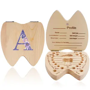 Dental Souvenir Gift Box, Durable Wood Material, Waterproof Design, Keepsake for Lost Milk Teeth, Ideal for Kids & Adults