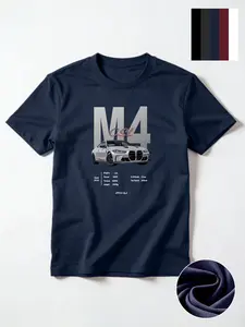 M4 CSL Car Men's Crew Neck Tee - JDM Street Cross-Border Viral Top