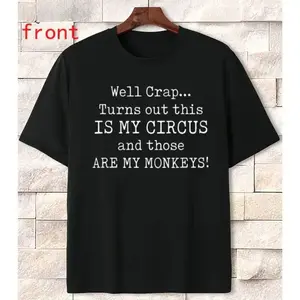 Comfortable Cotton Men's T-Shirt Showcasing Circus Monkeys Expression