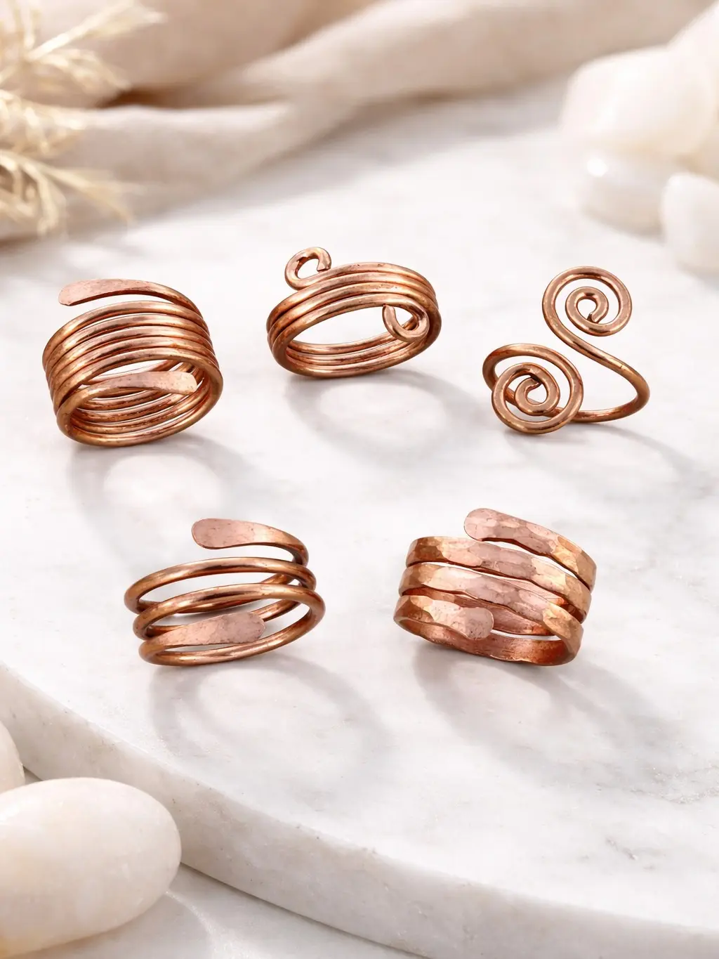 100% Pure Copper Adjustable Ring | Fashion Copper Ring Jewelry for Men & Women 100% Pure Copper Adjustable Ring | Fashion Copper Ring Jewelry for Men & Women