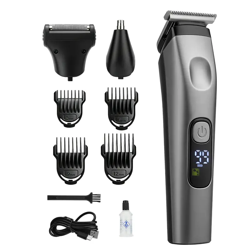 Beard/Hair Shaver for Men - All-in-One MensGrooming Kit with Trimmer for Beard, Nose,face, Cordless Hair Clippers Electric Razor ForThe Whole Family,Perfect Mens Gift