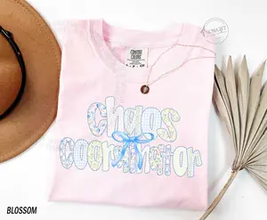 Chaos Coordinator Shirt, Teacher Shirt, Mom Life Shirt, Mama Tshirt, Chaos Shirt Fabric Tee Top Womenswear Fit Medium