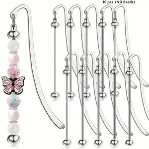 Beadable Metal Bookmark, DIY Beadable Bookmark, Perfect Gift for Book Lovers, Students, Teachers & Friends, Book Accessories
