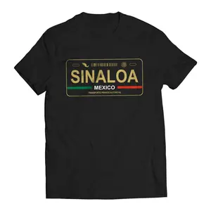 Sinaloa Mexico License Plate T-Shirt - Playera Mexicana con Placa de Carro