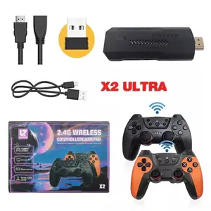 X2 Ultra Wireless Retro Game Console 2.4G Dual Wireless Controllers Linux RetroArch Syste 4K HDMI Output Plug and Play Video Nostalgia Stick Game 128G Built in 40000+ Games Summer gift Graduation Gift Halloween gift Christmas gift
